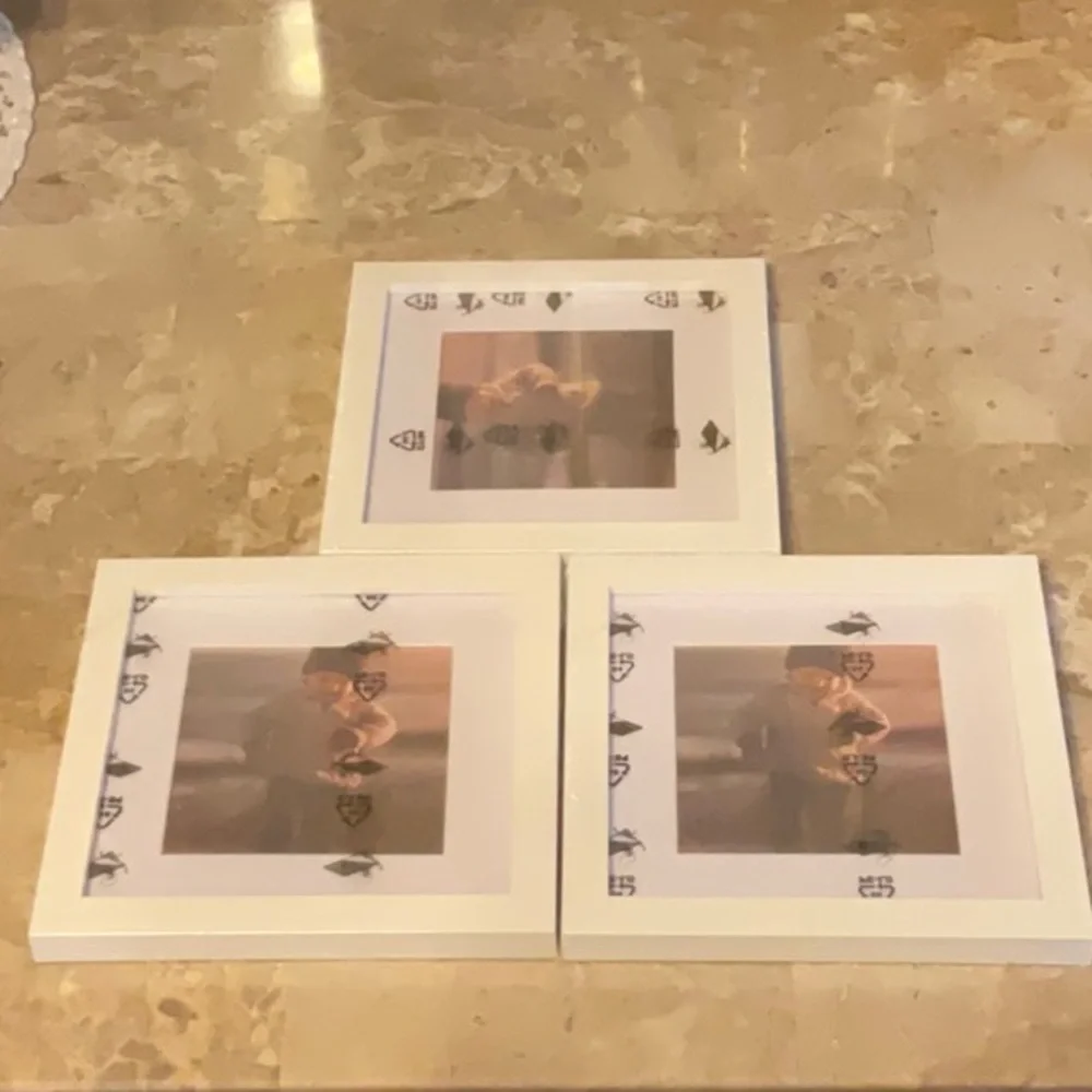 Three 4” x 4” White Wooden Photo Frames